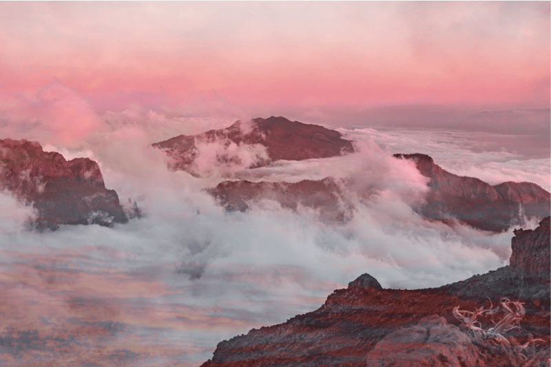 Modern placemat mountainous landscape design - TenStickers