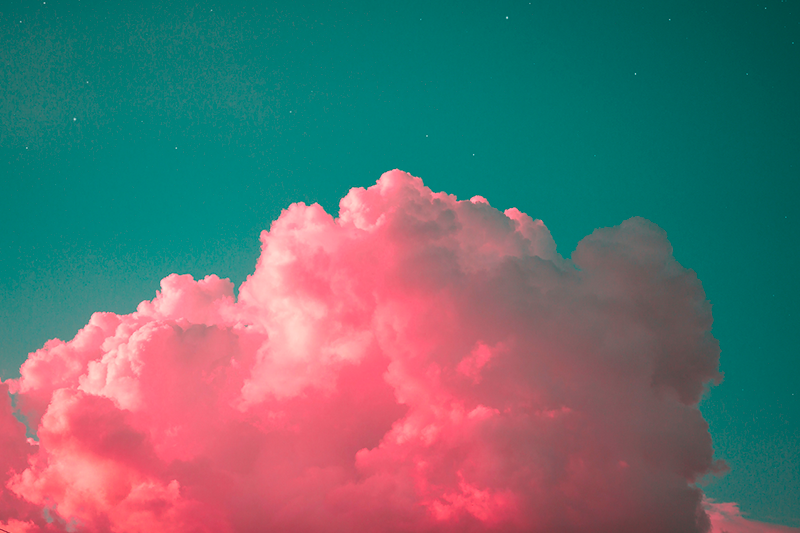 Modern placemat pink cloud blush - TenStickers