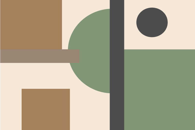 Modern placemat with geometric abstract designs - TenStickers