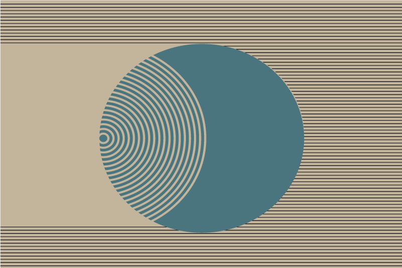 Modern placemat with geometric circle design - TenStickers