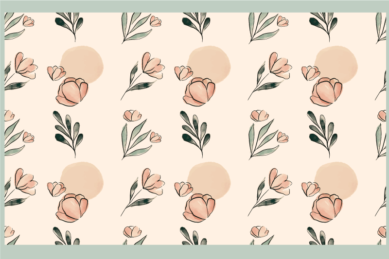 Original placemat floral motif design - TenStickers