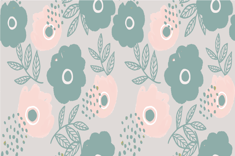 Placemat with quote floral quote background - TenStickers