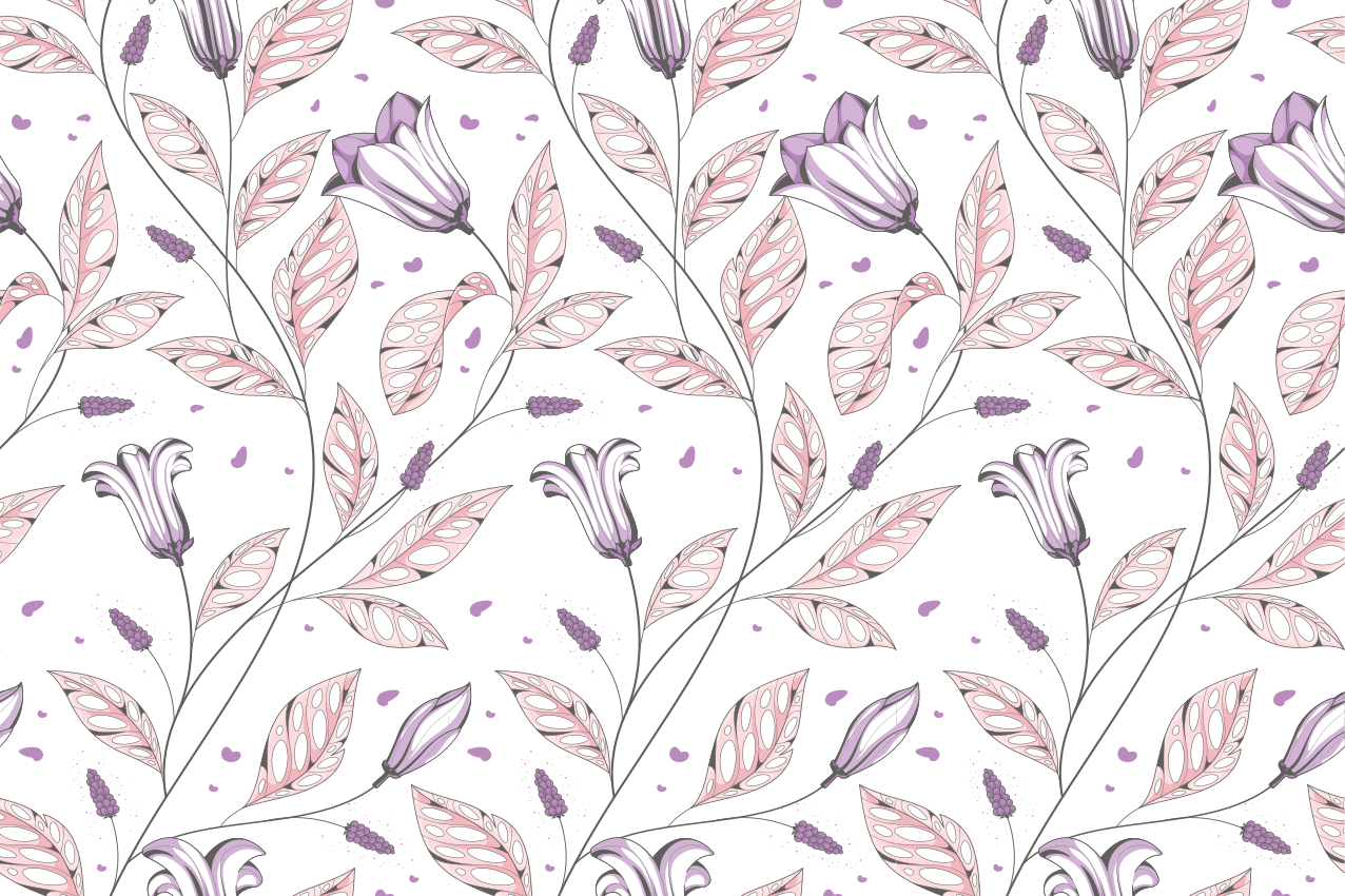 Original placemat floral design art - TenStickers