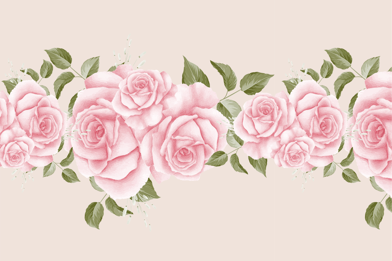 Original placemat elegant rose arrangement - TenStickers