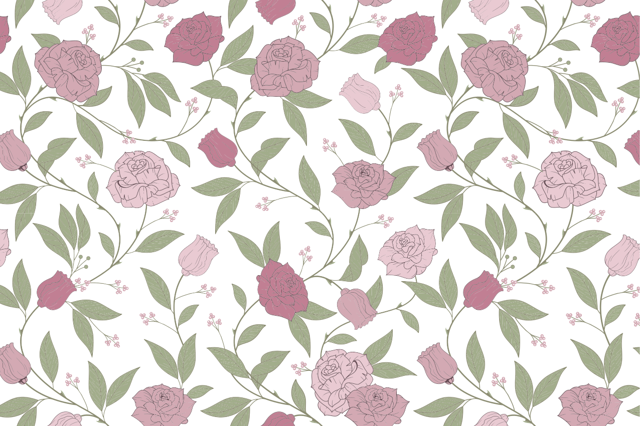 Original placemat floral elegant design - TenStickers