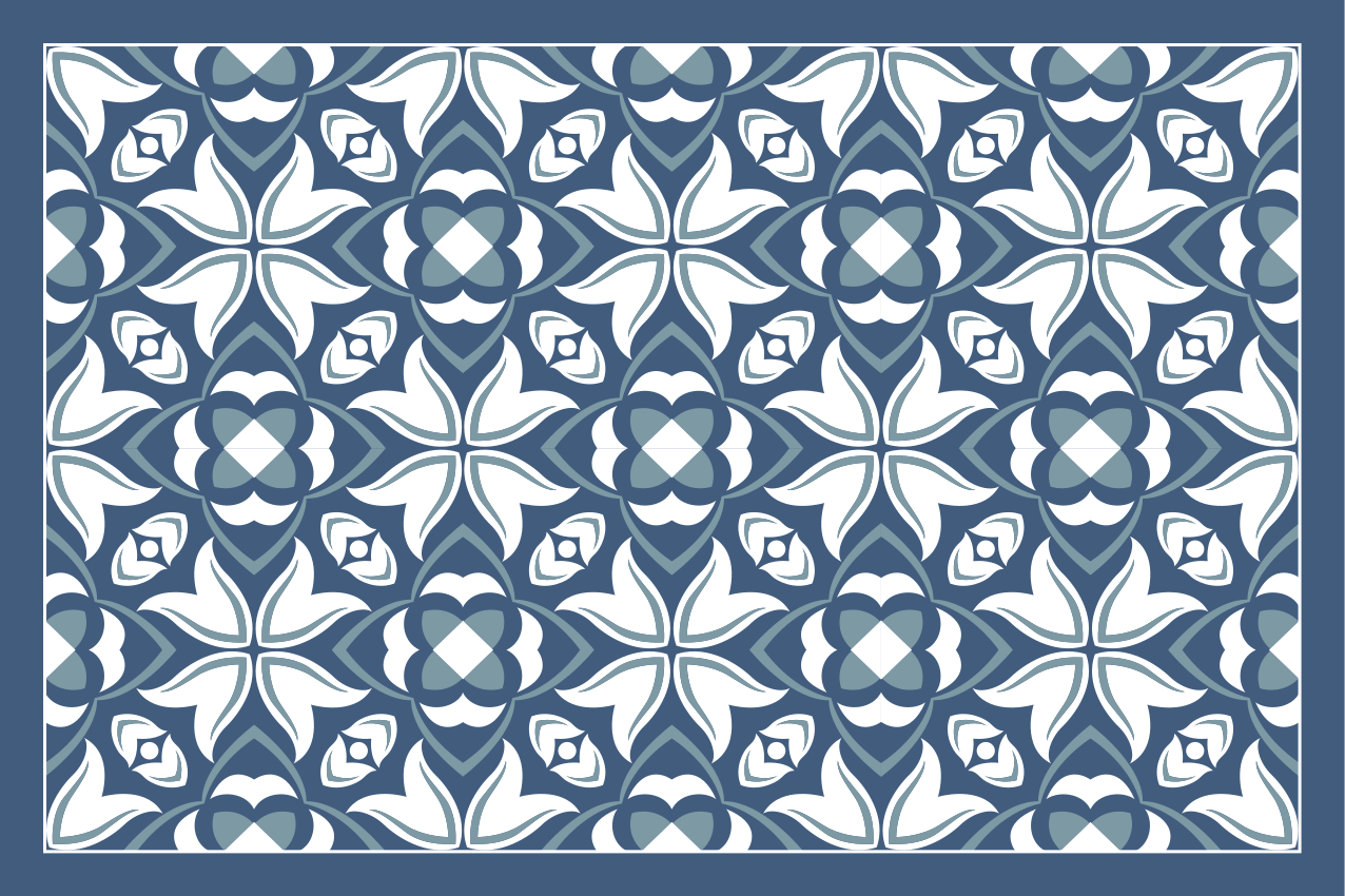 Elaborate botanical motif placemat - TenStickers