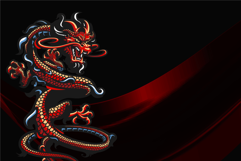 Original placemat with dragon motif design - TenStickers
