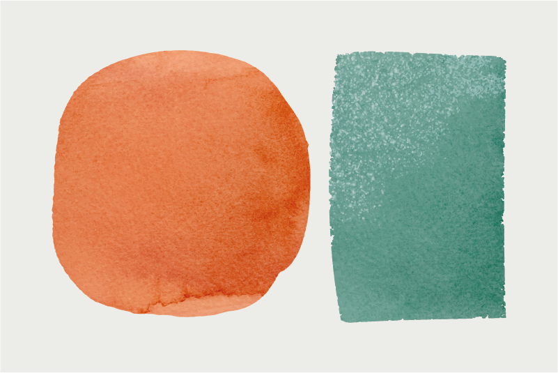 Abstract color blots placemat - TenStickers