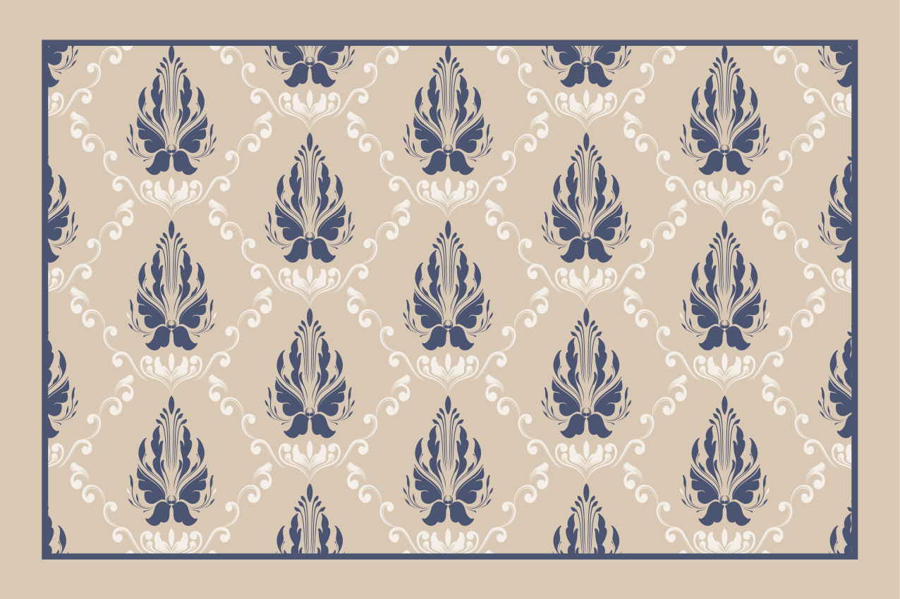 Graceful leaf design placemat - TenStickers