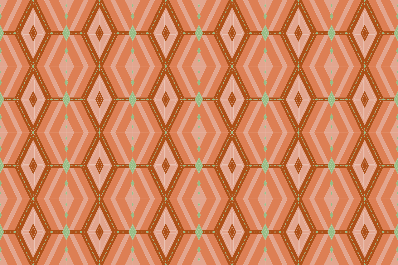 Geometric hexagonal pattern placemat - TenStickers