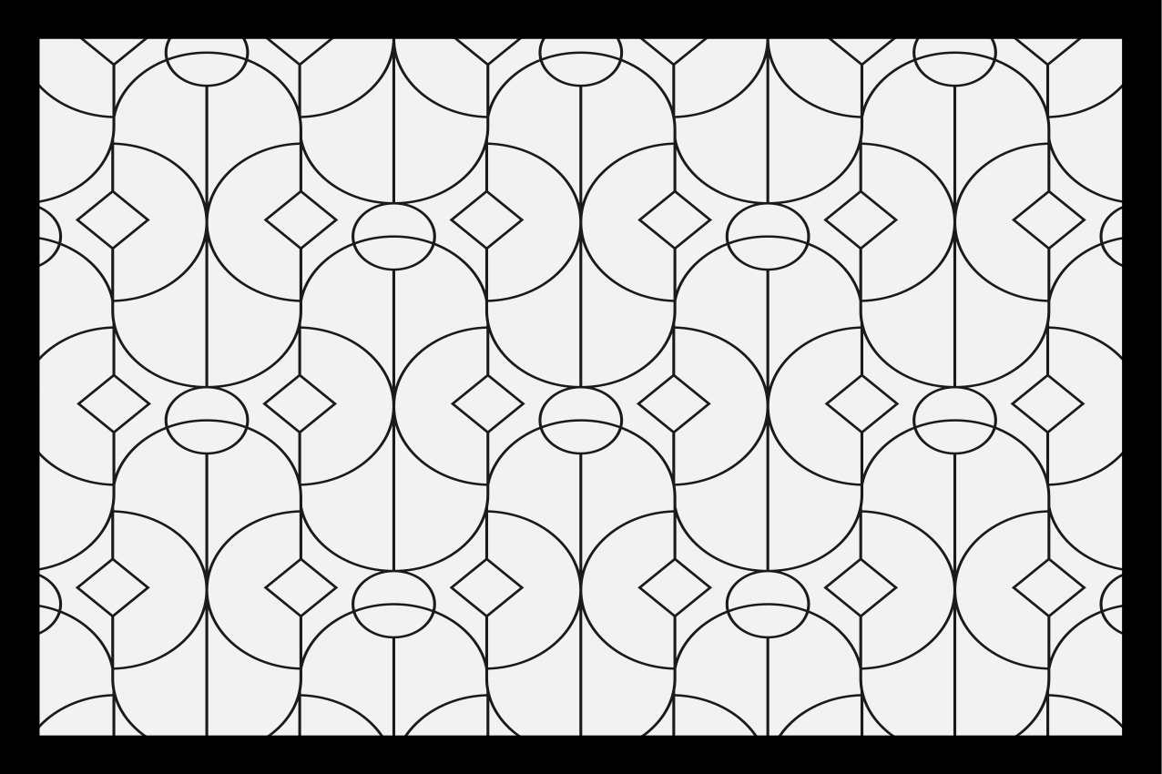 Modern placemat in geometric pattern design - TenStickers