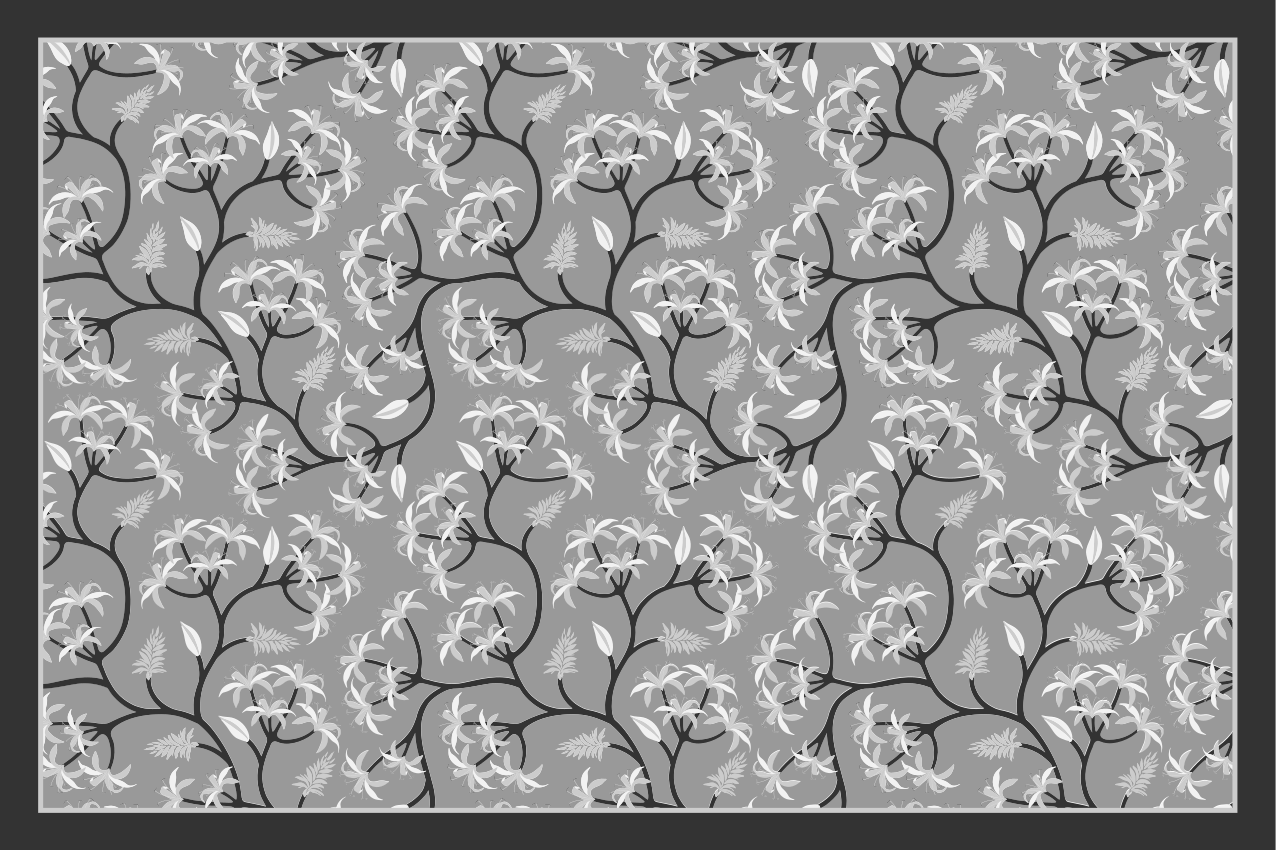 Christmas placemat floral branch design - TenStickers