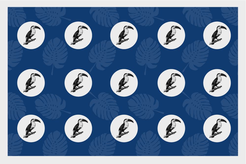 Original placemat tropical bird design - TenStickers