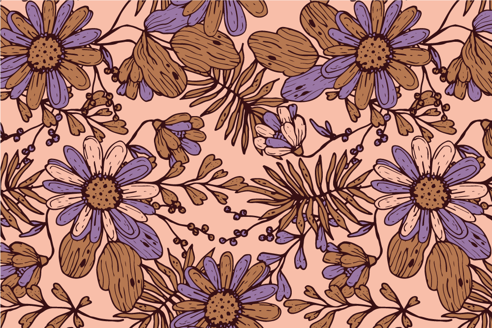Original placemat floral inspired design - TenStickers