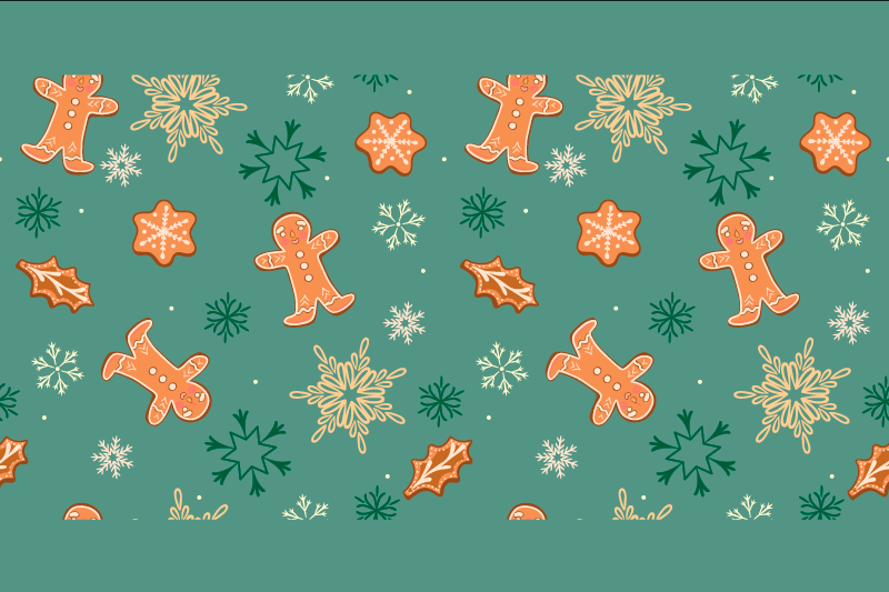 Christmas placemat gingerbread cookie design - TenStickers