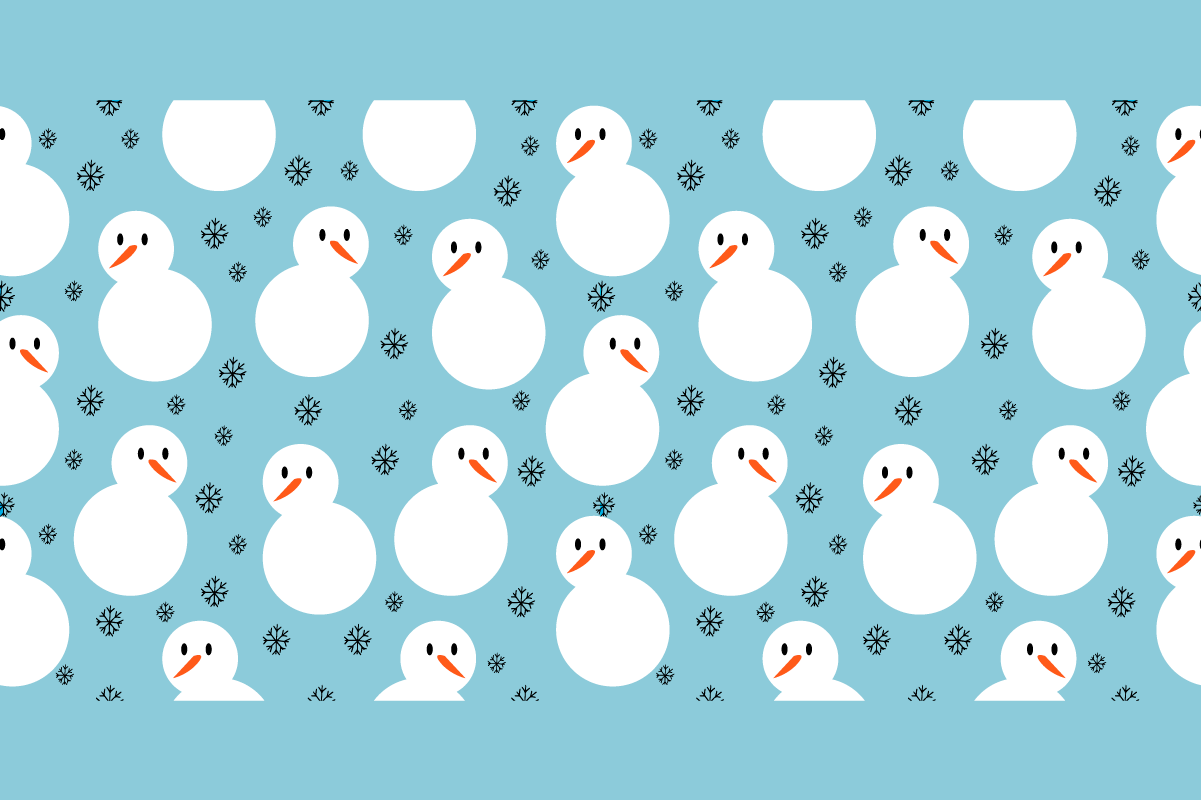 Christmas placemat with snowman winter design - TenStickers