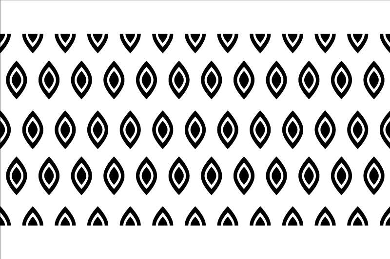 Geometric pattern black and white placemats - TenStickers