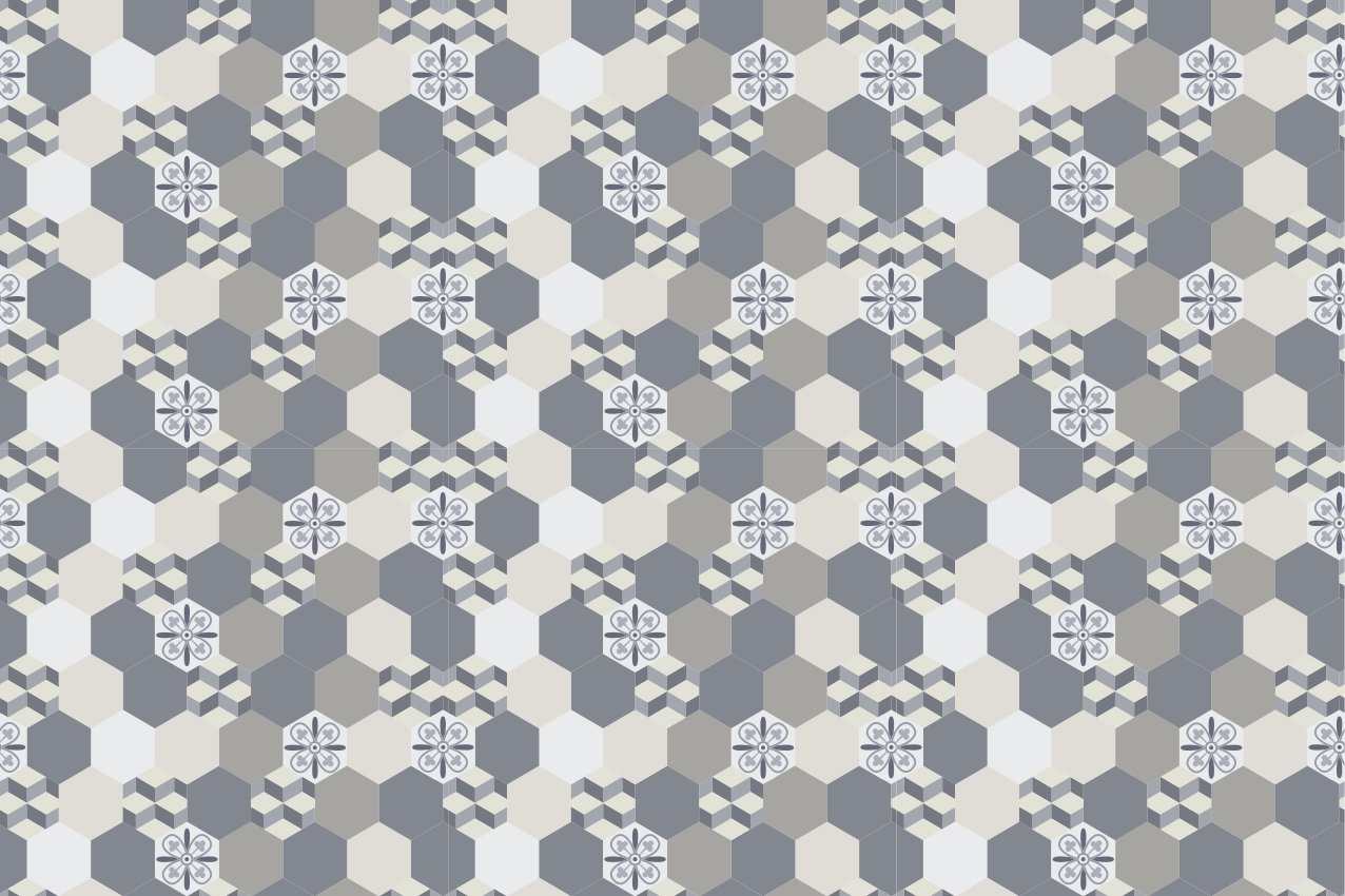 Placemat with geometric hexagon design - TenStickers