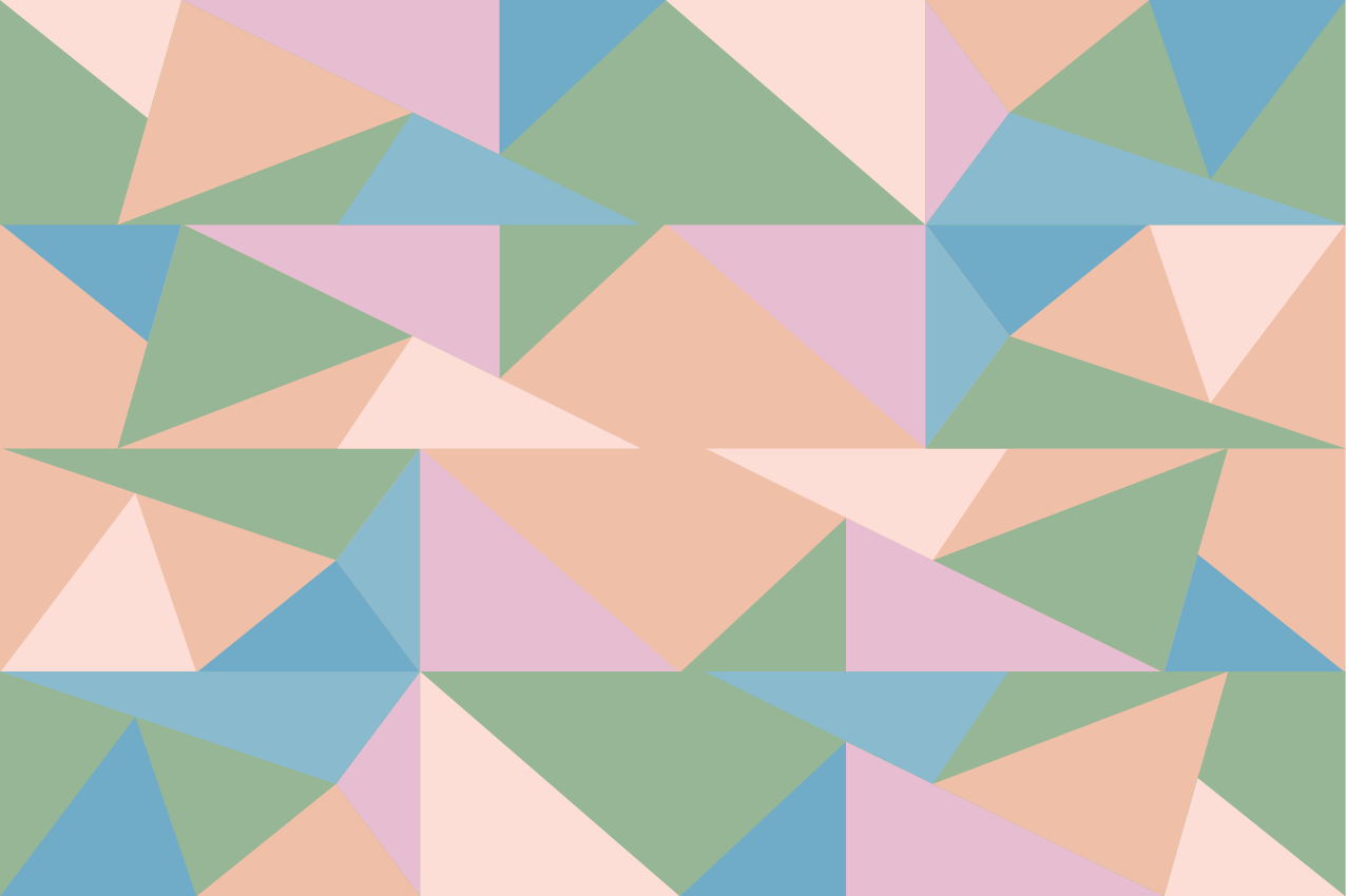 Modern placemat with geometric pastel designs - TenStickers