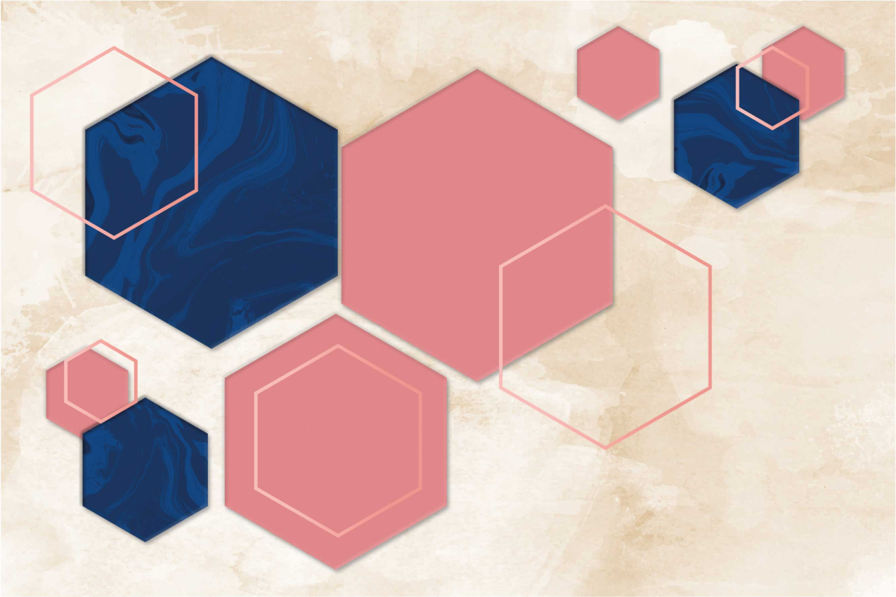 Modern placemat with hexagonal shape design - TenStickers