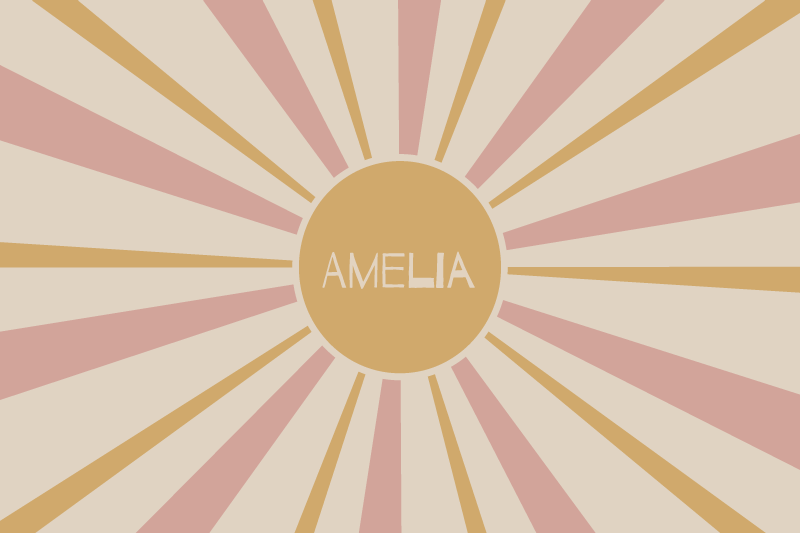 Customizable placemat sunburst centerpiece - TenStickers