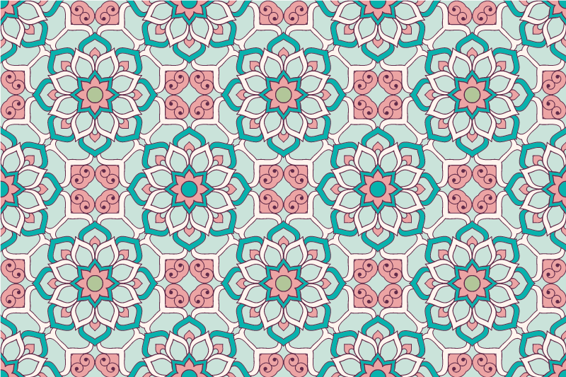 Original placemat floral illustration design - TenStickers