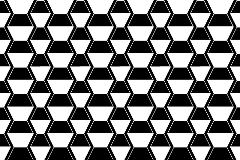 Stylized hexagonal pattern placemat - TenStickers