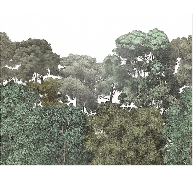 Elegant rainforest motif teenager wall mural - TenStickers