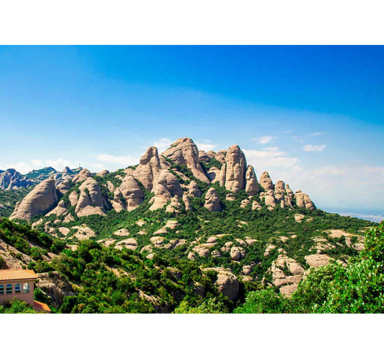Barcelona Montserrat Mountain wall mural - TenStickers