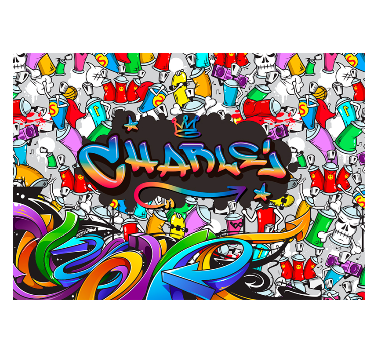 Graffiti wall mural custom name graffiti - TenStickers