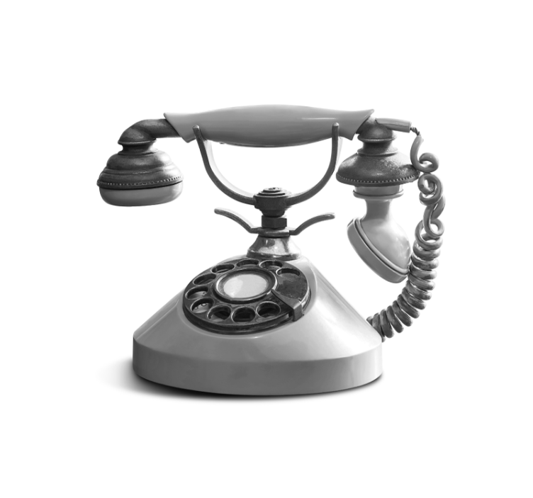 Retro telephone close-up living room wall mural - TenStickers