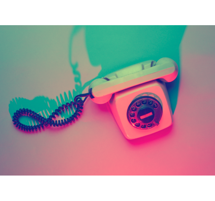 Retro Telephone Design graffiti wall mural - TenStickers