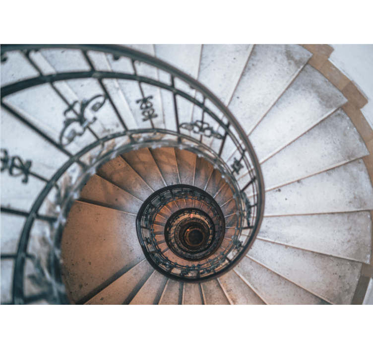 3D spiral stairs 3D Wall Mural - TenStickers