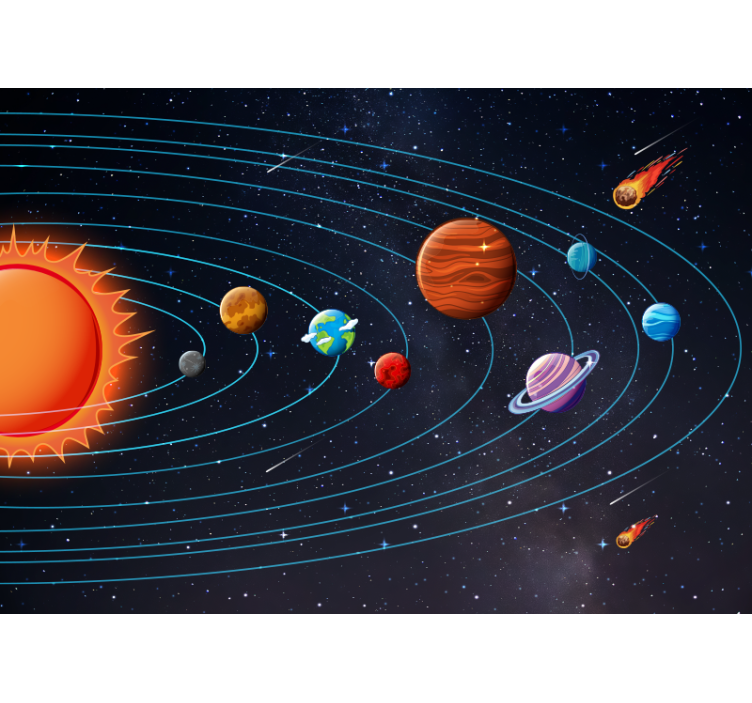 Animation Kids Space Mural Bedroom - TenStickers
