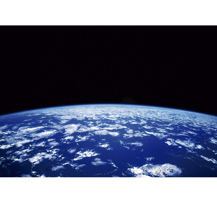 Earth from space with clouds space wall mural - TenStickers
