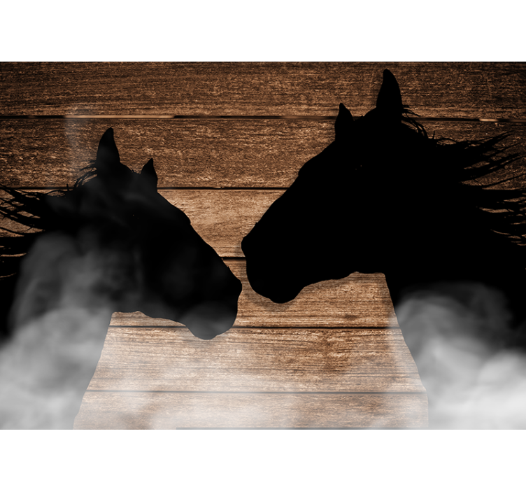 Horse Silhouette Encounter animal wall mural - TenStickers