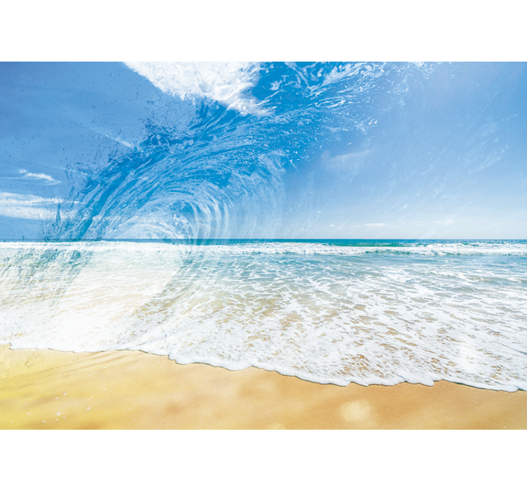 Ocean wall mural ocean wave splash - TenStickers