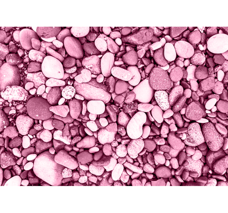 Pink pebble arrangement bathroom wall mural - TenStickers