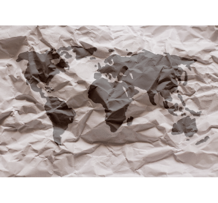 Geographic Global Sketch world map wall mural - TenStickers