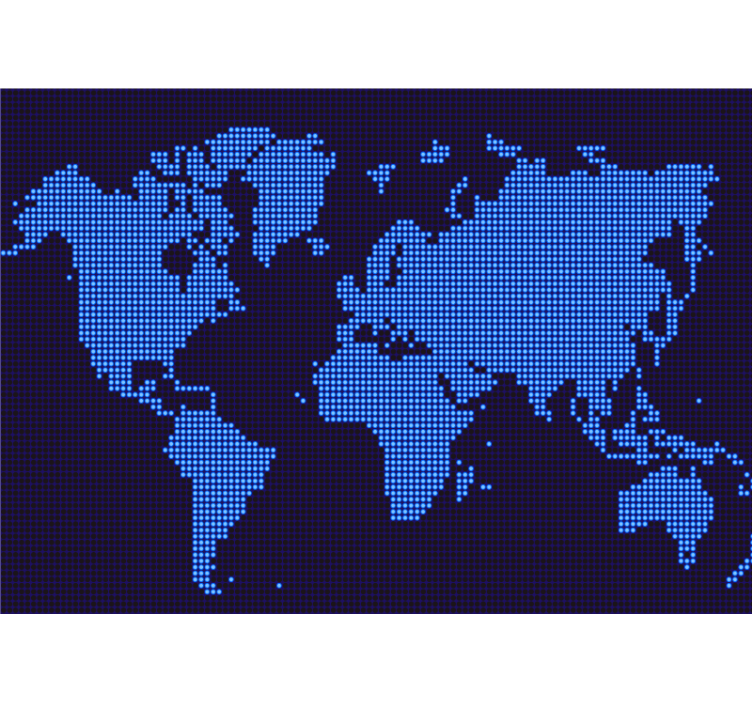 Pixelated Global Map world map wall mural - TenStickers