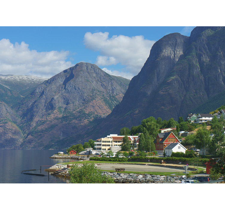 Mountain View Homes landscape wall mural - TenStickers