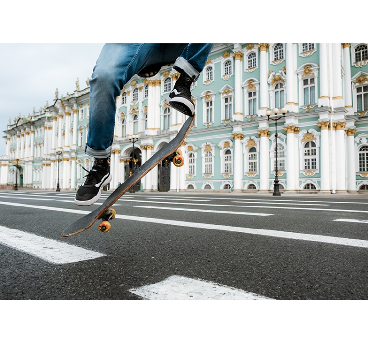 Skate trick photo wall mural - TenStickers