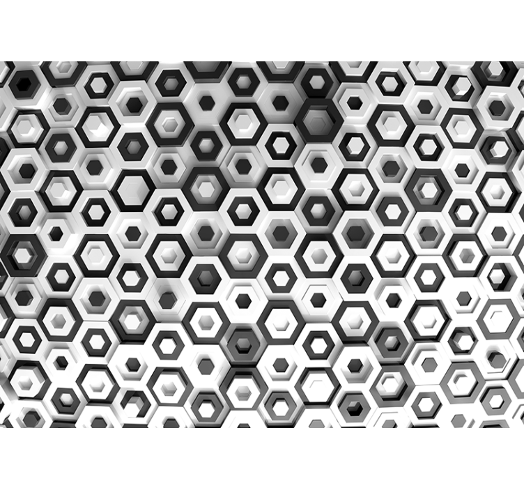 Hexagonal Pattern Variation texture wall mural - TenStickers