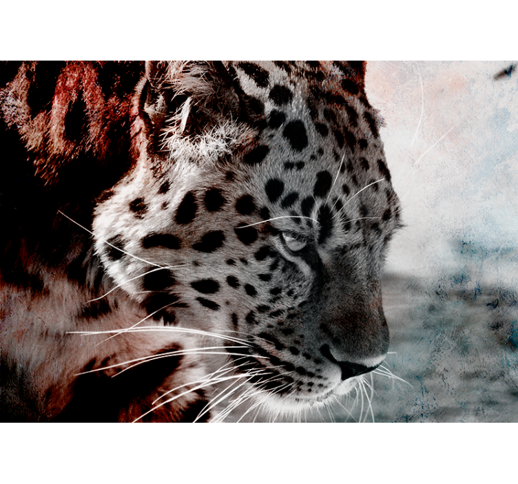 Leopard Portrait Close-Up animal wall mural - TenStickers
