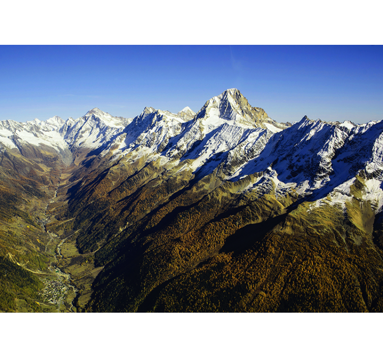 Mountain wall mural majestic mountain scenery - TenStickers