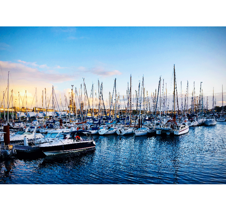 Port with boats Marriage Wall Murals - TenStickers