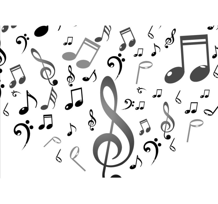 Music wall mural musical notes design - TenStickers