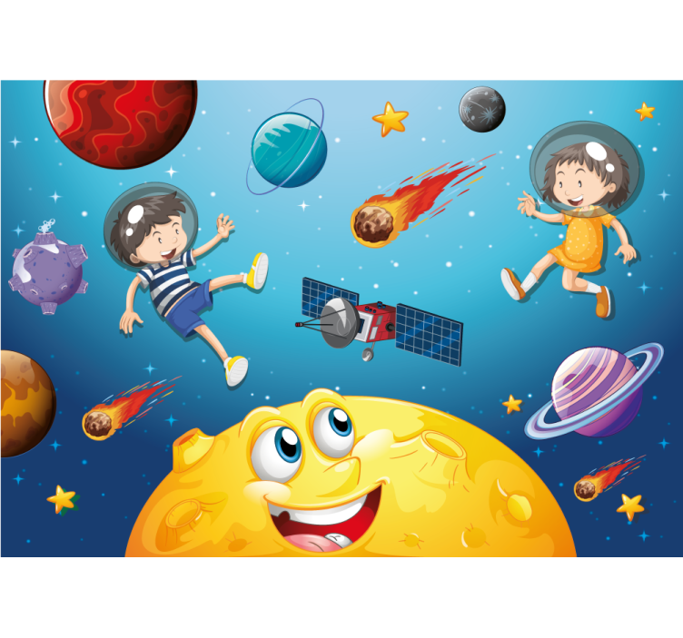 Fantasy wall mural space adventure journey - TenStickers