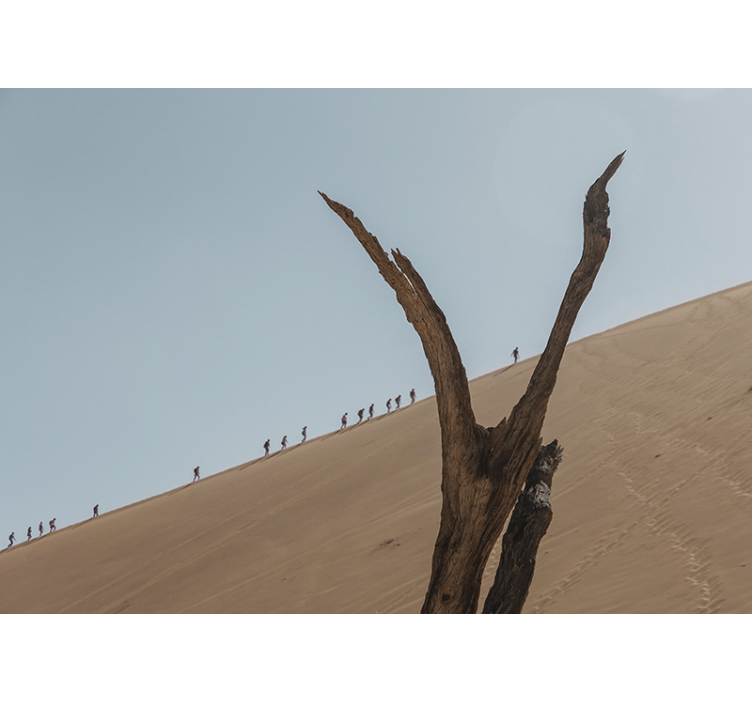 Dune Hikers Silhouette desert wall mural - TenStickers