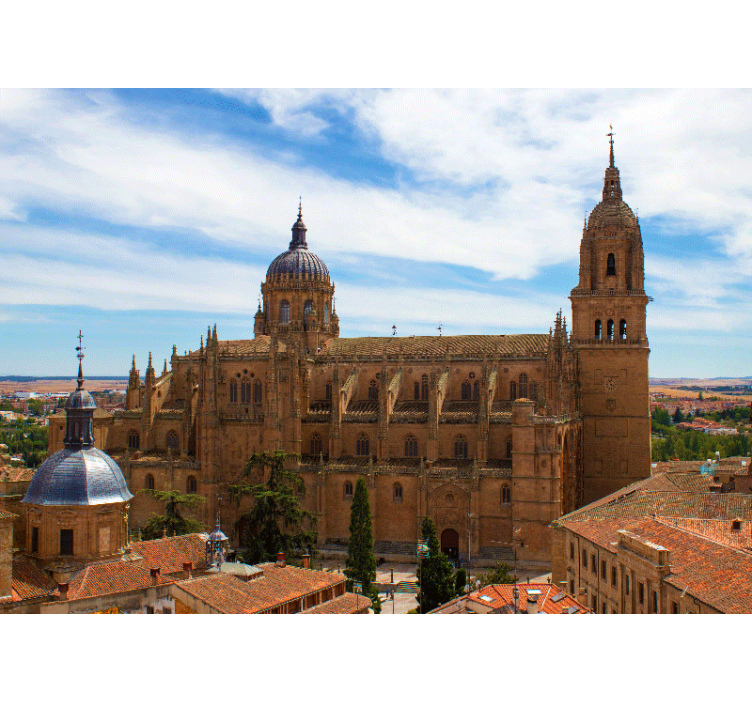 Madrid wall mural historic cathedral view - TenStickers